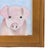 Charming folk art, pink pig giggy portrait study, oil painting on artist canvas panel. Signed by the artist "Swanson" on...