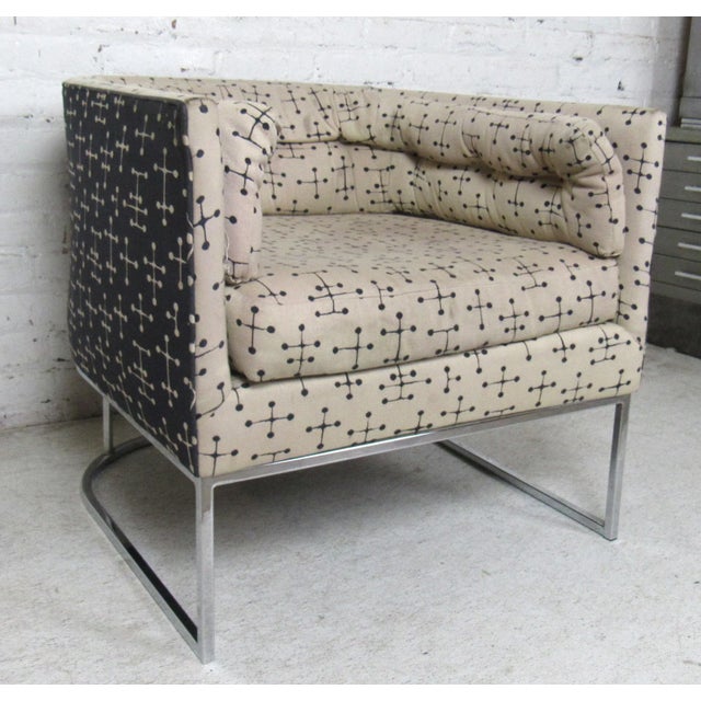 Mid-Century Chrome Club Chair For Sale - Image 9 of 9