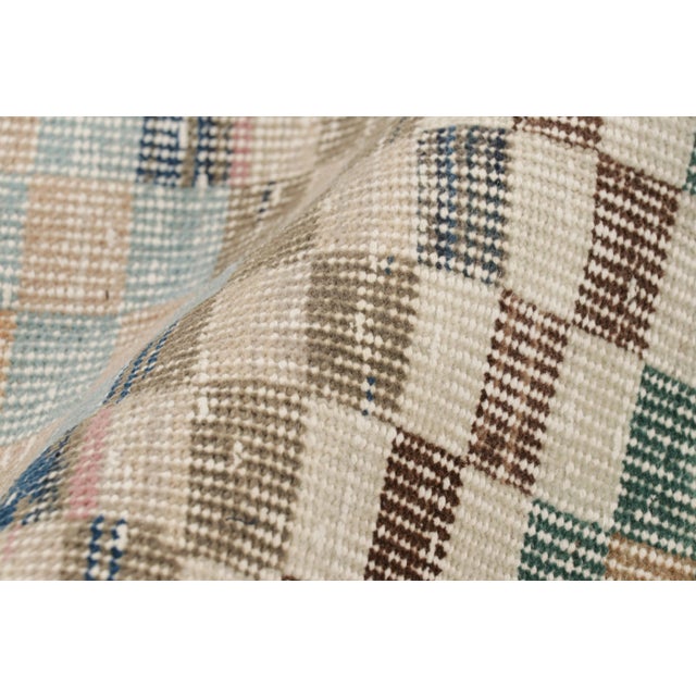 Textile Vintage Zeki Müren Rug in Polychromatic Geometric Patterns, From Rug & Kilim For Sale - Image 7 of 8
