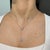 Diamond Halo Heart & Teardrop Lariat Necklace in 14k White Gold, 16 Inches For Sale - Image 9 of 17