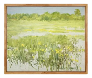 Włodzimierz Karczmarzyk, Meadow in April, 2010, Oil on Canvas