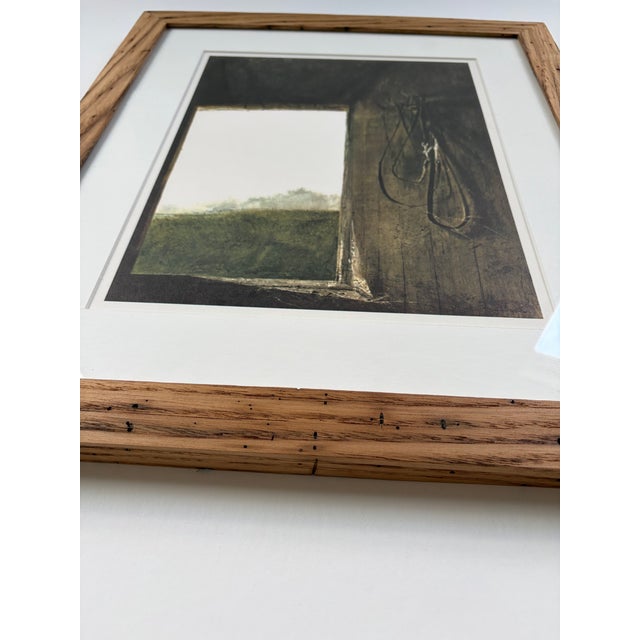 Andrew Wyeth Andrew Wyeth’s “Burning Off” Framed in American Chestnut For Sale - Image 4 of 11