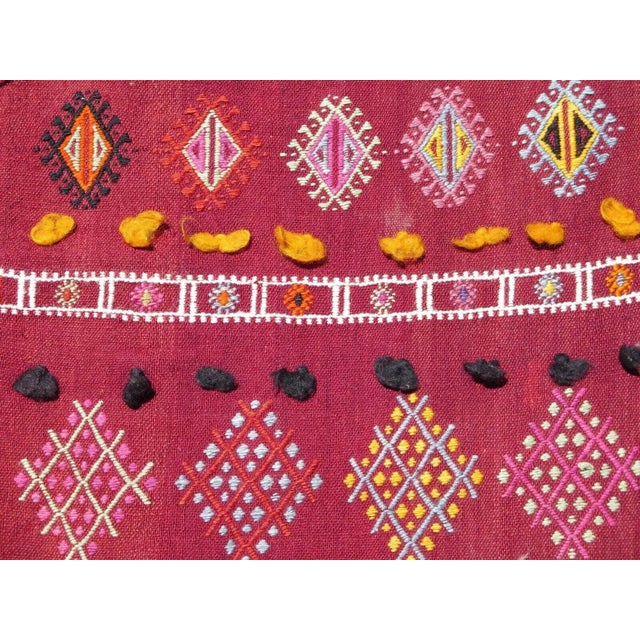 Textile 1960s Vintage Red Kilim Rug - 61"x112" For Sale - Image 7 of 12