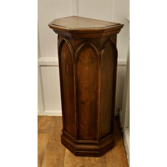 Wood French Gothic Reading Stand in Pine For Sale - Image 7 of 10