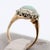 13k White and Yellow Gold Vintage Natural Diamond and Natural Opal Ring For Sale - Image 10 of 12