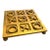 Vintage Solid Brass Tic Tac Toe Game on Bun Feet For Sale