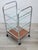Beautiful Allibert serving cart/side table on casters. Made in France, 1990s. Chrome-plated tubular metal frame. Removable...