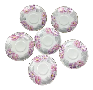 Coalport Bone China Vintage Floral Bread & Butter Plates: Set of 6
