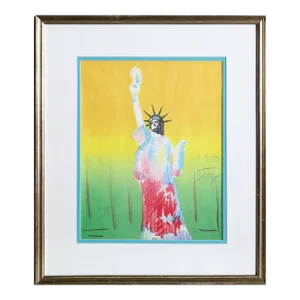 Statue of Liberty (Yellow/Green), Peter Max Poster