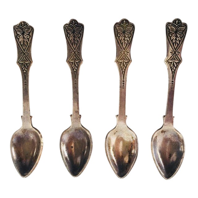 Antique Sterling Silver Salt Spoons Set of 4 Chairish