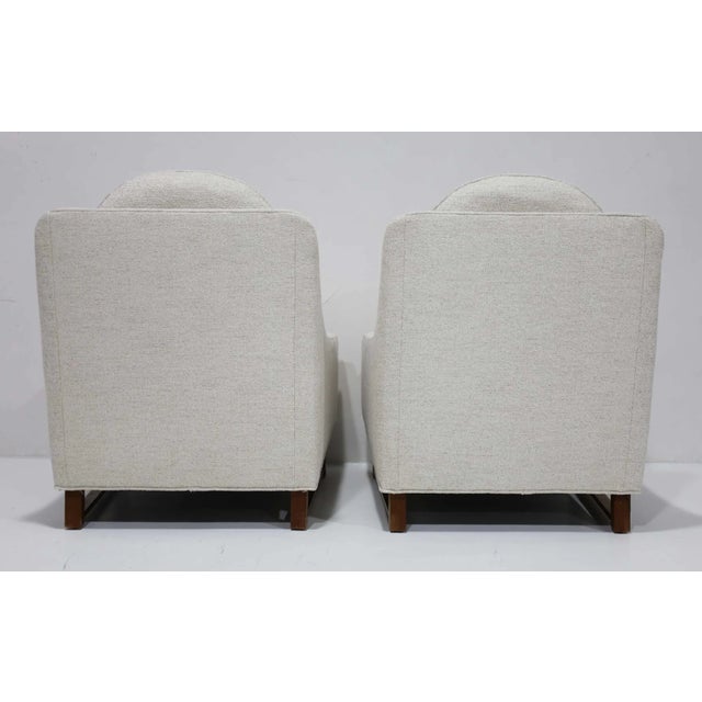 Wood Harvey Probber Lounge Chairs in Holly Hunt Great Plains Set of 2 For Sale - Image 7 of 13