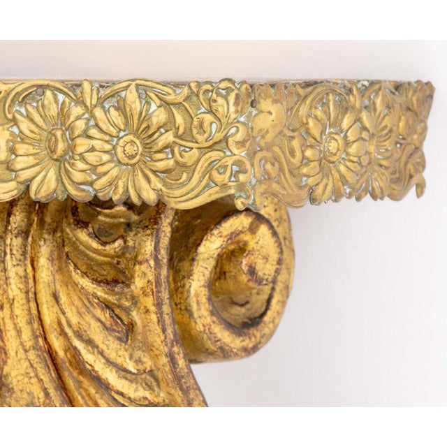 Wood Italian Neoclassical Style Gilt Wall Brackets, 4 For Sale - Image 7 of 16