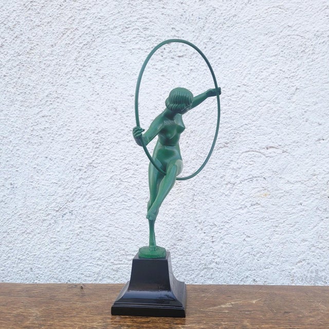 1920s Briand, Hoop Dancer, 1920s, Spelter For Sale - Image 5 of 17