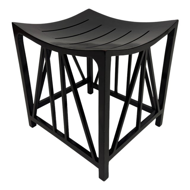 Black Thebes Style Stool, 1990s For Sale