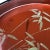 Persimmon Vintage 1940s Japan Red Hand-Painted Lacquer Serving Tray For Sale - Image 8 of 13