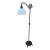 Antique Victorian Cast Iron Bridge Floor Lamp — Milk Glass Cloche For Sale