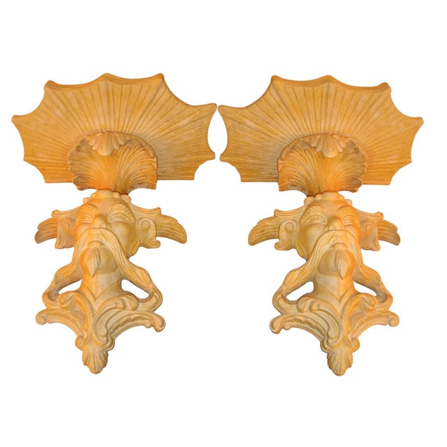 Transform your walls into a gallery of classical artistry with this striking pair of vintage Baroque-style architectural...