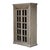 Eclectic Hand Carved Farmhouse Style Armoire With Glass Panel Doors | 82 Inch and 2 Door Tall Armoire | Unique Display Cabinet For Sale - Image 4 of 8