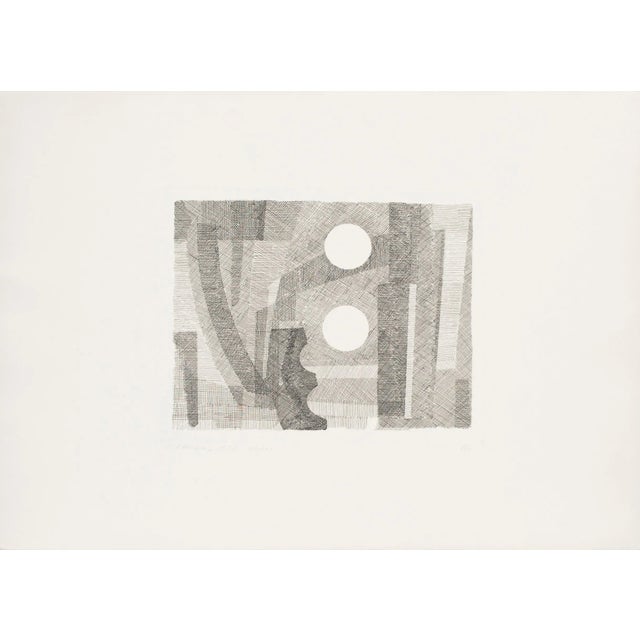 Image dimensions: 19.5 x 24.5 cm. Black and white etching on paper, realized by the Italian artist Giovanni Korompay in...