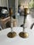 Wood Maitland Smith Brass and Chrome Bamboo Style Tall Candlesticks-A Pair For Sale - Image 7 of 7