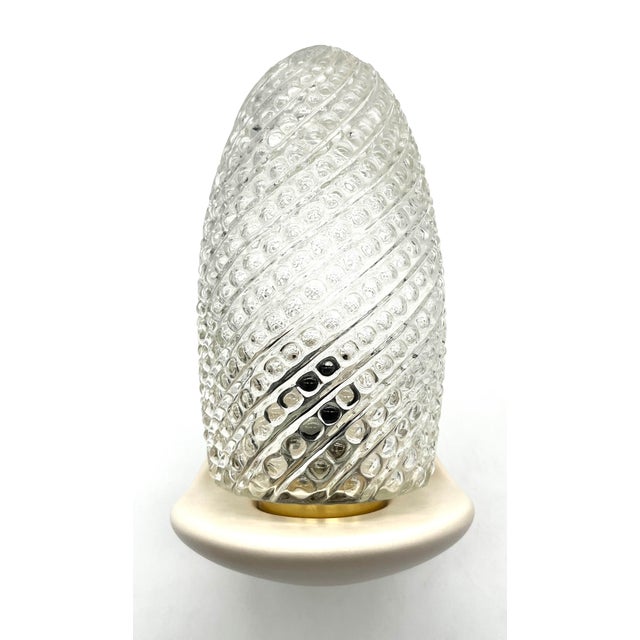 Glass Model 21 Wall Lights in Ceramic and Frosted Glass from Lindner Leuchten, 1960s, Set of 2 For Sale - Image 7 of 17