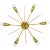 Modernist Brass Sun-Shaped Flush Mount attributed to J. T. Kalmar for Kalmar, Austria, 1950s For Sale - Image 9 of 9