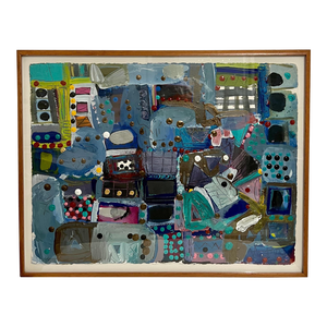 Lynne Golob Gelfman, Abstract Expressionist 1980s Painting Miami Woman Modernist Lynne Golob Gelfman, c.1983
