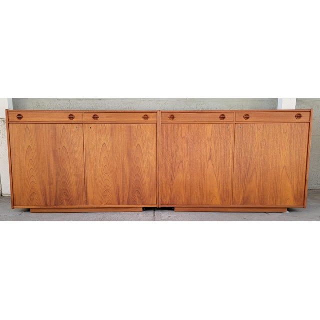 Scandinavian Modern teak credenza designed by Tage Olofsson. Made in Tibro, Sweden, a town known highly renowned for its...
