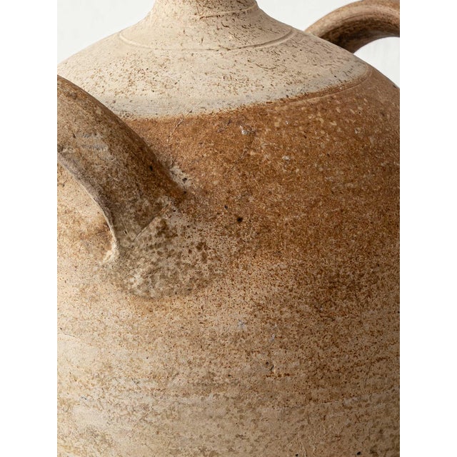 Beige Vintage French Stoneware Jar Table Lamp, 1950s For Sale - Image 8 of 16