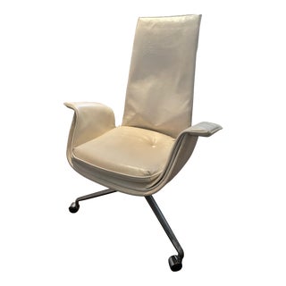 1960s White Leather Fabricius & Kastholm "Bird" Chair For Sale
