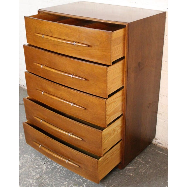 Mid 20th Century Mid 20th Century Walnut Dresser by T. H. Robsjohn-Gibbings for Widdicomb For Sale - Image 5 of 18