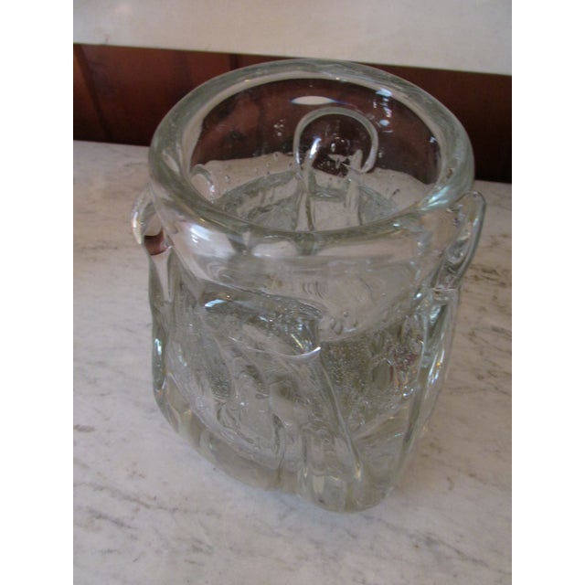 1950s 1950s French Modernist Style Crystal Vase by Cristallerie Schneider For Sale - Image 5 of 9