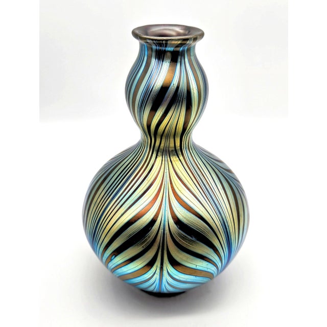 An extraordinary and early art nouveau iridescent glass vase by johann loetz witwe (klostermühle, bohemia, ca. 1898)....
