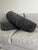 Contemporary Set of 2 New Zealand Sheepskin Bolster Pillows – Curled Wool in Charcoal Cocoa For Sale - Image 3 of 5