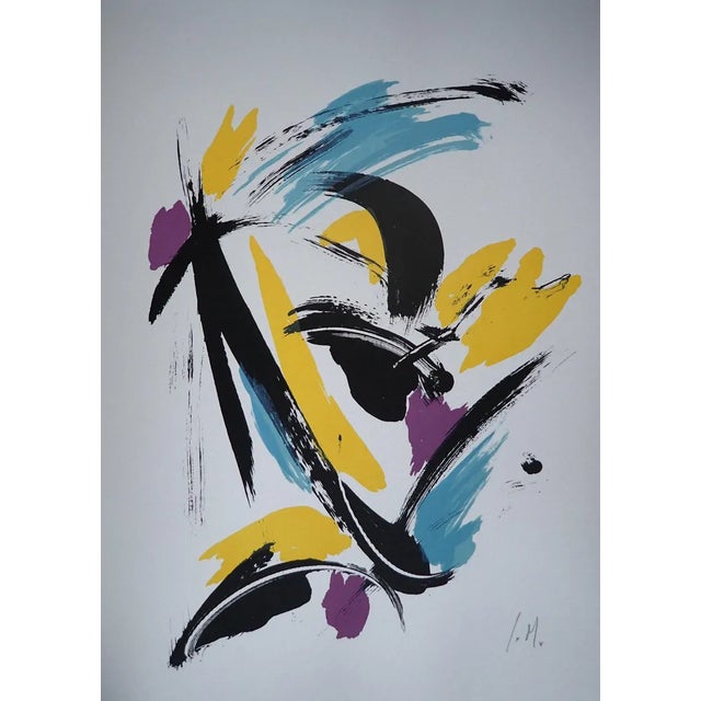 Jean Miotte, The Constant Eye, The Galaxy, 2001, Original Color Lithograph For Sale