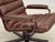 Danish Swivel Armchair in Brown Furniture Leather from Georg Thams, 1970s For Sale - Image 4 of 18