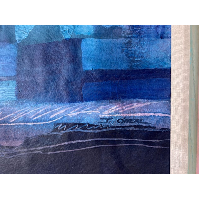 1980s Janet Oneal Mixed Media Collage Expressionist Abstract Painting . For Sale - Image 5 of 13