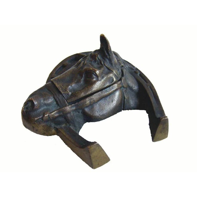 Antique Inkwell Horse Bronze Sculpture, Early 1900s For Sale - Image 6 of 6