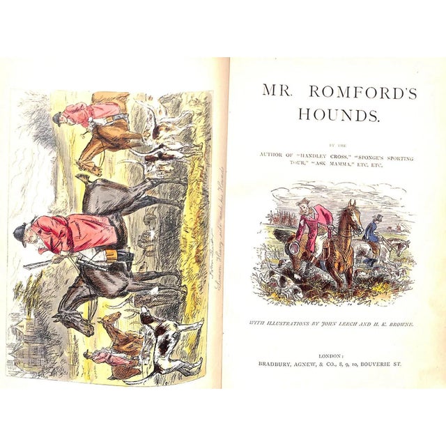 Traditional Set of 2 "Mr. Romford's Hounds & Plain or Ringlets?" Book 1865 Leech, John and Browne, h.k. For Sale - Image 3 of 18