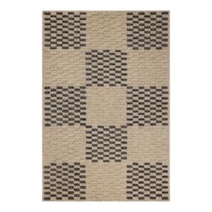 Chris Loves Julia x Loloi Bradley Beige / Midnight 18" x 18" Sample Rug