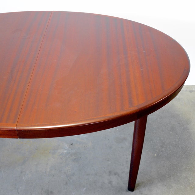 Bramin Møbler Mahogany Oval Dining Table With 2 Leaves Designed by h.w. Klein For Sale In Boston - Image 6 of 14