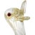 Barovier & Toso Vintage Murano Barovier Toso Clear and Gold Flecks Italian Art Glass Baby Bird Figurine Sculpture For Sale - Image 4 of 6