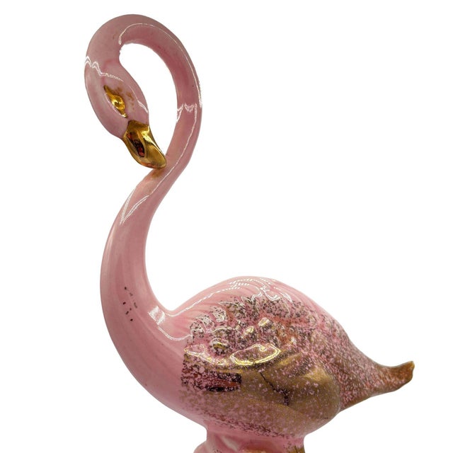 1980s Large Hawaiian Pottery Ceramic Long-Legged Flamingo Figurine by Found Memories For Sale In Los Angeles - Image 6 of 11
