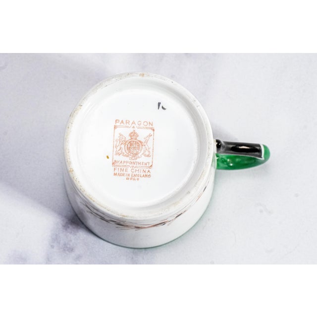 1930s Paragon Porcelain Hand Painted Fox Dogs Hunting Country Life Antique Demitasse Cup and Saucer For Sale - Image 11 of 16
