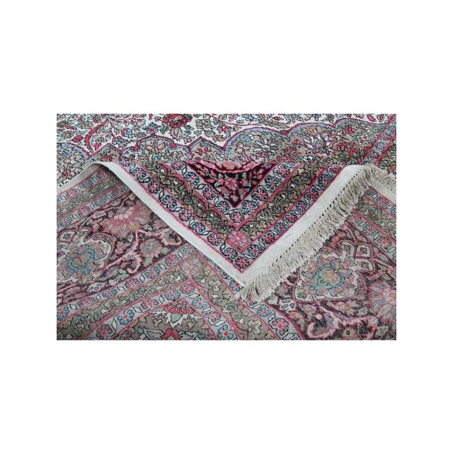 12x18 Indo Kashmir Silk Area Rug - 100901 For Sale In Dallas - Image 6 of 14