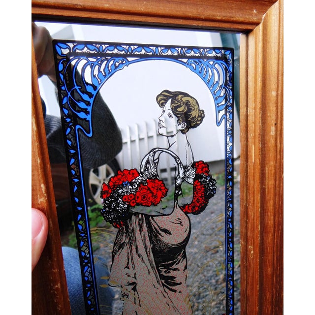 Mucha Silkscreen Wall Mirror, Allegory of Summer, 46x26 cm, Art Nouveau Hang the iconic work of the father of Art Nouveau...