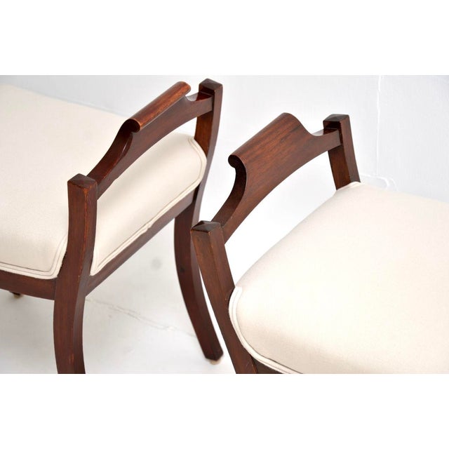 Brown Antique Swedish Stools, 1900, Set of 2 For Sale - Image 8 of 9