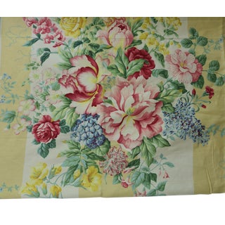 Travers Linen Fabric Carnavalet in Pink & Gold Yards- 2 1/2 For Sale