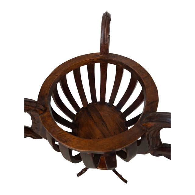 Wood Vintage Cherry Wood Plant Pot, 1990s For Sale - Image 7 of 11