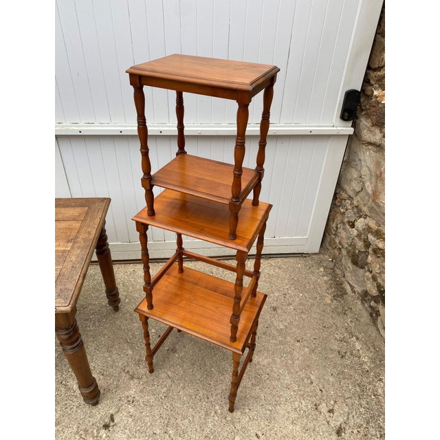 Vintage Rustic Cherry Wood Nesting Tables, 1950, Set of 3 For Sale - Image 12 of 18